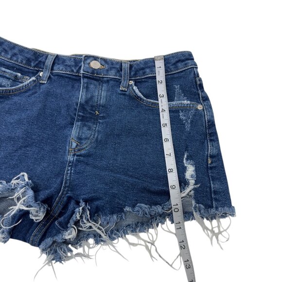Forever 21 Premium Womens Distressed Denim High-Waisted Short Short  Size 28 - Picture 7 of 14